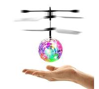 LYEAA Flying LED Lit Sensor Flying Ball USB Rechargeable Infrared Sensor Hovering Crystal Ball Children Hand Control Indoor and Outdoor Boys and Girls