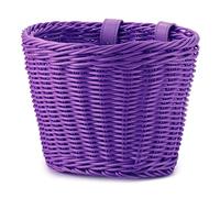 LYEAA Front Plastic Rattan Bike Basket, Front Handlebar C Basket Stora, PE er ycle Adjustable Handwoven Kid Adult Bike Handlebar Cer Bag Pannier Cycling Asori