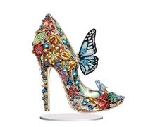 LYEAA Gemstone High Heels Diamond Painting Ornaments Table Acrylic 5D DIY Art Jeweled Heels Desktop Decor