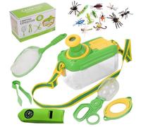 LYEAA Kids Insect Catcher Set with 12 Fake Insect Outdoor Explorer Kit Educational Toys for Children Age 3-12