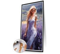 LYEAA Lavender Girl Digital Oil Painting Paint By Numbers Canvas DIY Oil Art Lavender Picture Decor 30x60cm