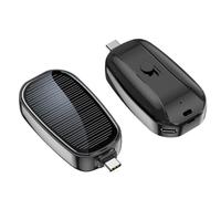 LYEAA Mini External Battery Charger 1200mAh Compact Spare Charger Battery for TYPE-C Emergency Power (Black for Type C)