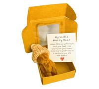 LYEAA Mini Plush Teddy Bear in Box Soft Handmade Teddy for Kid Birthday Party (Coffee) (C)