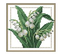 LYEAA Partial Cross Stitch Kits Twelve Month 14CT Counted Cotton Thread Embroidery DIY
