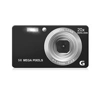 LYEAA Point Cameras 2.7 Inch LCD Travel Portable Camera 4K 56MP 56 Pixel Anti-Shake 20x Zoom for Photography and Video (Black)