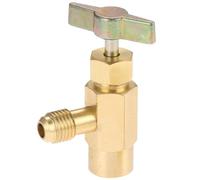 LYEAA R1234A Self-Sealing Can 1/4 SAE Female Adapter Refrigerant Can Bottle Opener 1/2 Female Thread Self-Sealing Can Bottle Opener Brass for Air Conditioning