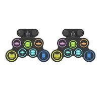 LYEAA Roll-Up Drum Practice Pad with Sticks & Pedals Portable 7-Pad Electric Drum Set Roll Electronic Drum