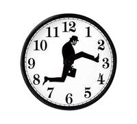 LYEAA Silly Walk Wall Clock, Silent Mute Clock Wall, Creative Wall Watch, Comedy Inspired Ministry of Silly Walk Wall Clock for Living Room Decor Bedroom, Office Library Wall Decorations