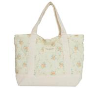 LYEAA Women Quilted Floral Tote Bag Simple Shopping Bag Patchwork Stylish Commuting Bag Soft Large Capacity for Outdoor Travel (Style 3)