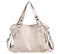 LYEAA Women Shoulder Crossbody Bag Big Size Hobos Crossbody Bag Solid Color Soft Female Travel Shopper Mommy Tote Bag