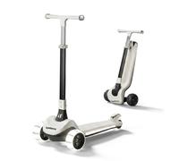 Lyefancy 3 Wheel Scooter for Big Kids Age 3-15, Folding Scooter for Teens, Children Scotter with 5 Adjustable Height and Cup Holder, Flashing PU Wheels, Lean to Steer, Flashing Deck(Black)