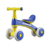 Lyefancy Baby Balance Bike for 1-2 Years Old, Ride-On Toys Toddler First Bike for Girls Boys, Toddler Balance Bike 4 Wheels Infant Bike, Baby walker Bicycle Birthday Gifts for Kids (Blue)