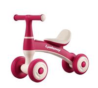 Lyefancy Baby Balance Bike for 1-2 Years Old, Ride-On Toys Toddler First Bike for Girls Boys, Toddler Balance Bike 4 Wheels Infant Bike, Baby walker Bicycle Birthday Gifts for Kids(Strawberry)