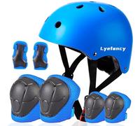 Lyefancy Kids Bike Helmet and Pads Set for 3-13 Years old Boys Girls, Toddler Helmet Protection Gear, Adjustable Safety Kids Helmet Knee Pads Set for Scooter Cycling Skateboard Skating(Blue, S)