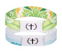 lyehip Daily Bible Verse Bracelets 2 Pcs, Scripture Bracelets with NFC for Spiritual Verse and Energy, Christian Accessories Religious Faith Gift for Couples, Women, Beliver, Prayer, Father