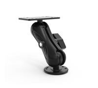 Lyeiaa Aluminum Alloy Fish Finder Mount Compatible with Humminbird Helix 5 and 7 Series, C Size 1.5" Ball, 5.19" Medium Arm and Rectangular Plate & Round Base Marine Electronic Mount for Boat & Kayak