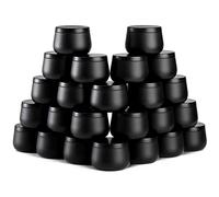 Lyellfe 24 Pack Candle Tins, 4 Oz Black Candle Jars with Lid, DIY Candles Making Kits, Empty Candles Holder Container Bulk for Candle Line, Gift, Making Candles, Storing Spice Candy