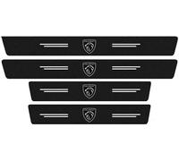 LYENMD 4 Pcs Car Door Sill Protector Strips for Peugeot 508 I 2010-2018, Car Carbon Fiber Threshold Protection Sticker Kick Plates Welcome Pedal Decor Accessories
