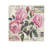 Lyeorm Beautiful Floral Bouquet Self-Adhesive Magic Cloth Makeup Bag Portable Cosmetic Bag Protective Wrap for Laptop Camera Lens, 13.8 X 13.8 Inch