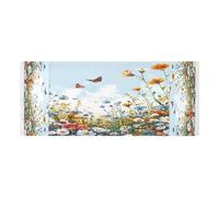 Lyeorm Beautiful Wildflowers Washer and Dryer Covers for the Top, Fridge Dust Cover, Waterproof Washing Machine Cover with Storage Pocket for Kitchen Laundry Home