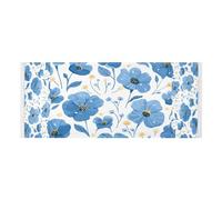 Lyeorm Blue Flowers Washer and Dryer Covers for the Top, Fridge Dust Cover, Waterproof Washing Machine Cover with Storage Pocket for Kitchen Laundry Home