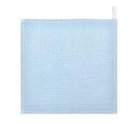 Lyeorm Blue Solid Color Baby Washcloths, Soft and Absorbent Wash Cloths, Baby Bath Towel, Face Towel for Newborns, Infants, 3 Pack, 12x12 inches