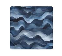 Lyeorm Blue Waves Self-Adhesive Magic Cloth Makeup Bag Portable Cosmetic Bag Protective Wrap for Laptop Camera Lens, 21.7 X 21.7 Inch
