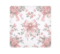 Lyeorm Bows Flowers Self-Adhesive Magic Cloth Makeup Bag Portable Cosmetic Bag Protective Wrap for Laptop Camera Lens, 13.8 X 13.8 Inch