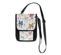 Lyeorm Bows with Stars Travel Neck Wallet RFID Blocking Travel Document Organizer Pouch Lightweight Passport Holder Wallet for Men and Women