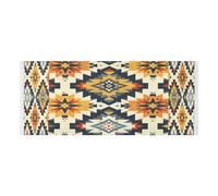 Lyeorm Brown Geometric Pattern Washer and Dryer Covers for the Top, Fridge Dust Cover, Waterproof Washing Machine Cover with Storage Pocket for Kitchen Laundry Home