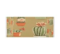 Lyeorm Cactus Plants Washer and Dryer Covers for the Top, Fridge Dust Cover, Waterproof Washing Machine Cover with Storage Pocket for Kitchen Laundry Home