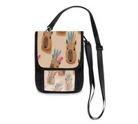 Lyeorm Capybaras Faces Travel Neck Wallet RFID Blocking Travel Document Organizer Pouch Lightweight Passport Holder Wallet for Men and Women