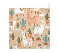 Lyeorm Cartoon Alpaca Baby Washcloths, Soft and Absorbent Wash Cloths, Baby Bath Towel, Face Towel for Newborns, Infants, 3 Pack, 12x12 inches