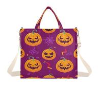 Lyeorm Cartoon Angry Pumpkins Tote Bag for Women, Corduroy Tote Bags Crossbody Bag Shoulder Handbag Messenger Bag, M