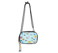 Lyeorm Cartoon Astronauts Crossbody Bags for Women Cell Phone Wallet Purses Small Shoulder Bag with Adjustable Shoulder Strap