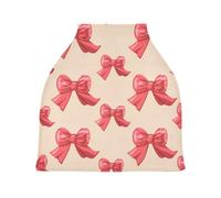 Lyeorm Cartoon Bows Car Seat Covers for Babies Breathable Nursing Breastfeeding Cover Multi-Use Infant Carseat Canopy and Stroller Cover for Boys Girls