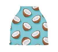 Lyeorm Cartoon Coconut Car Seat Covers for Babies Breathable Nursing Breastfeeding Cover Multi-Use Infant Carseat Canopy and Stroller Cover for Boys Girls