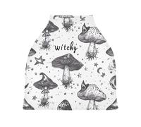 Lyeorm Cartoon Mushrooms Car Seat Covers for Babies Breathable Nursing Breastfeeding Cover Multi-Use Infant Carseat Canopy and Stroller Cover for Boys Girls