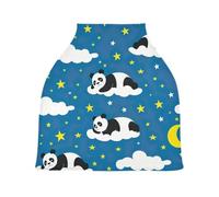 Lyeorm Cartoon Panda Car Seat Covers for Babies Breathable Nursing Breastfeeding Cover Multi-Use Infant Carseat Canopy and Stroller Cover for Boys Girls