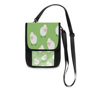 Lyeorm Cartoon Sheep Travel Neck Wallet RFID Blocking Travel Document Organizer Pouch Lightweight Passport Holder Wallet for Men and Women