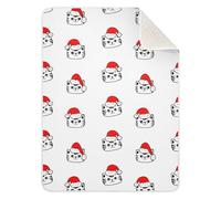 Lyeorm Cat Faces Baby Blanket for Boys Girls - Soft Warm Receiving Swaddle Blanket for Toddler Newborn Crib Stroller, 30 x 40 Inch