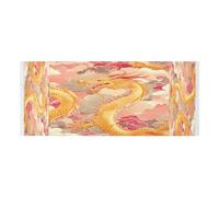 Lyeorm Chinese Dragon Washer and Dryer Covers for the Top, Fridge Dust Cover, Waterproof Washing Machine Cover with Storage Pocket for Kitchen Laundry Home