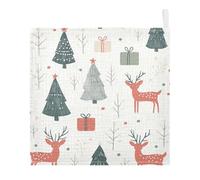 Lyeorm Christmas Trees Baby Washcloths, Soft and Absorbent Wash Cloths, Baby Bath Towel, Face Towel for Newborns, Infants, 3 Pack, 12x12 inches