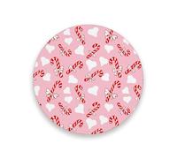 Lyeorm Coasters for Drinks Candy Canes and Heart Absorbent Ceramic Stone Coasters Set of 4 with Cork Base Coffee Table Tabletop Protection for Home Decor