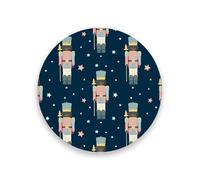 Lyeorm Coasters for Drinks Nutcracker Soldiers Absorbent Ceramic Stone Coasters Set of 4 with Cork Base Coffee Table Tabletop Protection for Home Decor