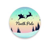 Lyeorm Coasters for Drinks Santa Claus Riding Reindeer Absorbent Ceramic Stone Coasters Set of 2 with Cork Base Coffee Table Tabletop Protection for Home Decor