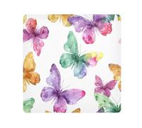 Lyeorm Colorful Butterflies Self-Adhesive Magic Cloth Makeup Bag Portable Cosmetic Bag Protective Wrap for Laptop Camera Lens, 17.7 X 17.7 Inch