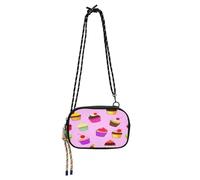 Lyeorm Colorful Cupcakes Crossbody Bags for Women Cell Phone Wallet Purses Small Shoulder Bag with Adjustable Shoulder Strap