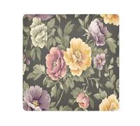 Lyeorm Colorful Flowers Self-Adhesive Magic Cloth Makeup Bag Portable Cosmetic Bag Protective Wrap for Laptop Camera Lens, 17.7 X 17.7 Inch