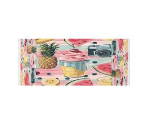 Lyeorm Colorful Fruits Washer and Dryer Covers for the Top, Fridge Dust Cover, Waterproof Washing Machine Cover with Storage Pocket for Kitchen Laundry Home
